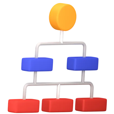 Hierarchy Chart  3D Icon