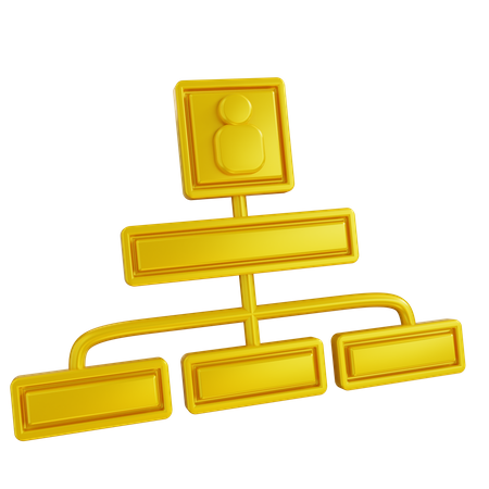 Hierarchy Chart  3D Icon