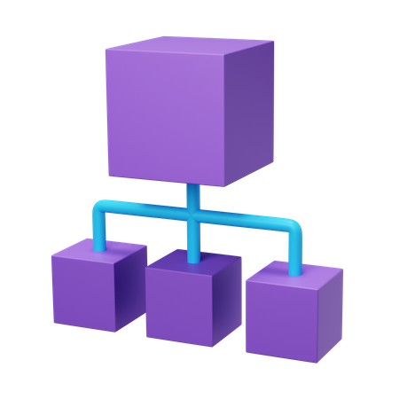 Hierarchy Cubes 3D Icon