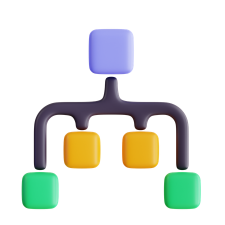 Hierarchy Structure  3D Icon