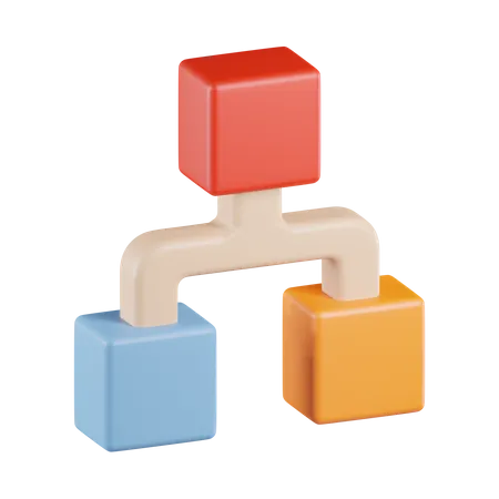 Hierarchy structure  3D Icon