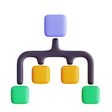 Hierarchy Structure  3D Icon