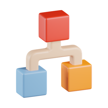 Hierarchy structure  3D Icon