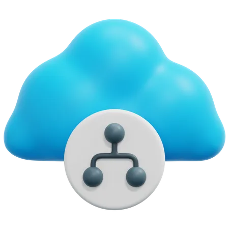 Hierarquia de nuvem  3D Icon