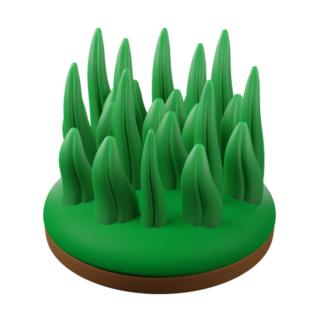 Césped  3D Icon