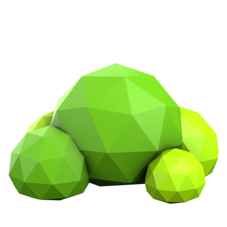 Césped verde  3D Icon