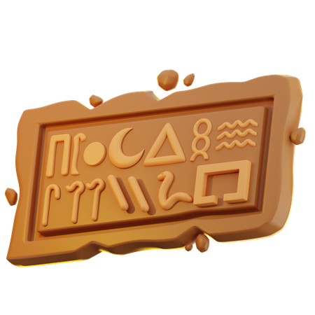Hieroglyphic Stone Slab  3D Icon