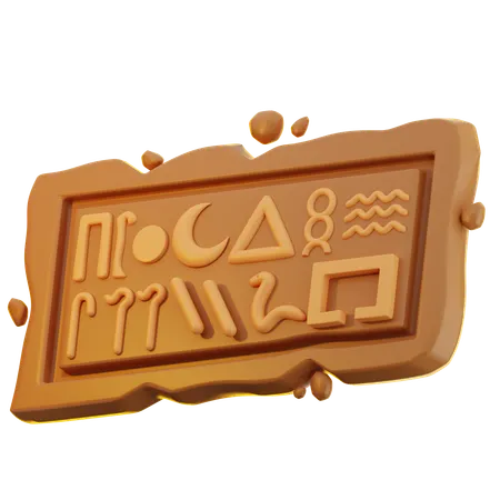 Hieroglyphic Stone Slab  3D Icon