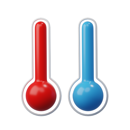 High And Low Temperature  3D Icon