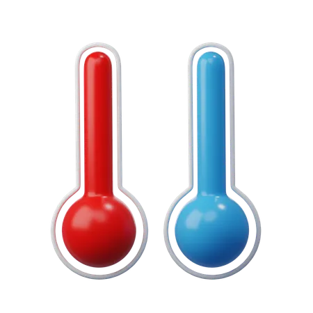 High And Low Temperature  3D Icon