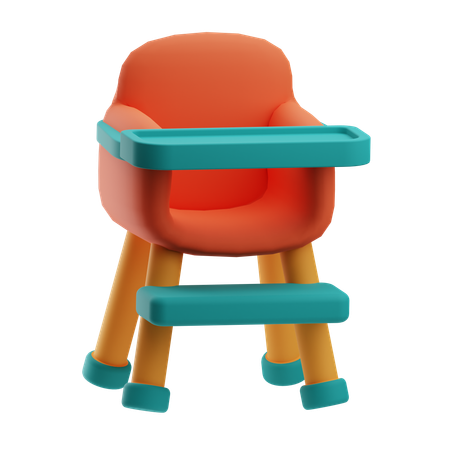High Chair  3D Icon