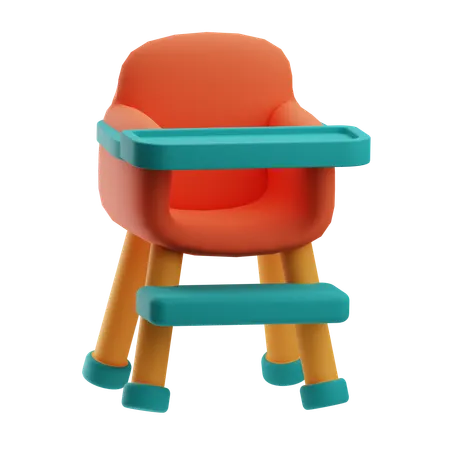 High Chair  3D Icon