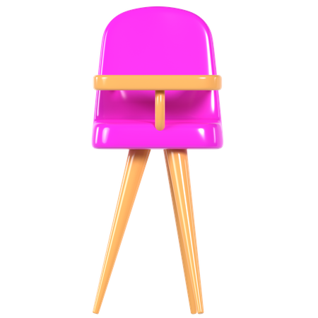 High Chair 3D Illustration