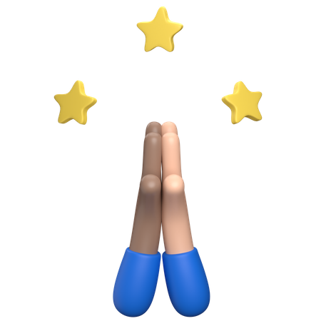 High Five-Geste mit der Hand  3D Icon