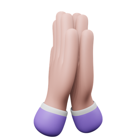 High Five-Geste mit der Hand  3D Icon