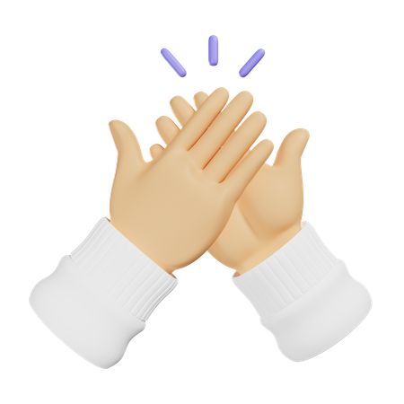High Five Gesture  3D Icon