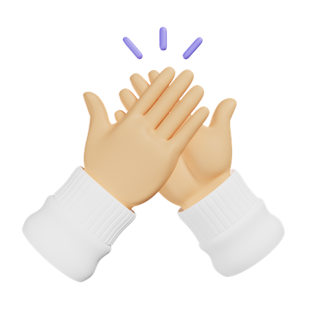 High Five Gesture  3D Icon