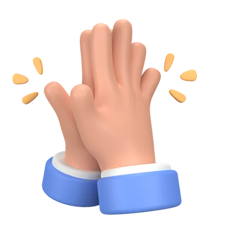 Geste de la main à cinq  3D Icon