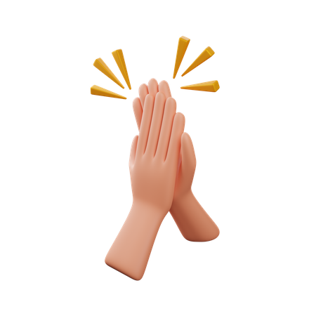 High five hand gesture  3D Icon