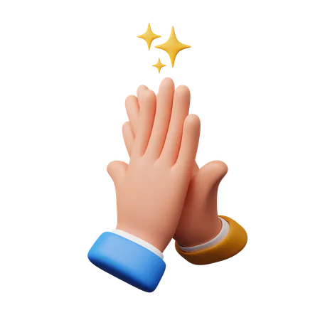 High Five Hand Gesture  3D Icon