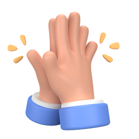 High Five Hand Gesture  3D Icon