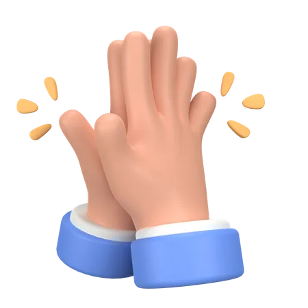 High Five Hand Gesture  3D Icon