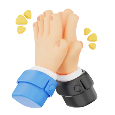 High Five Hand Gesture  3D Icon