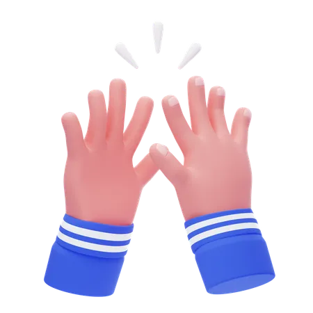 High Five Hand Gesture  3D Icon