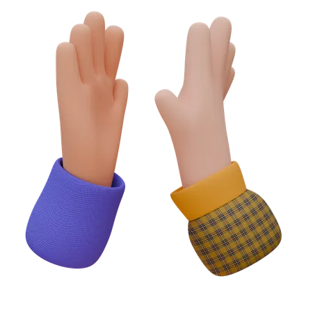 High Five Hand Gesture  3D Icon