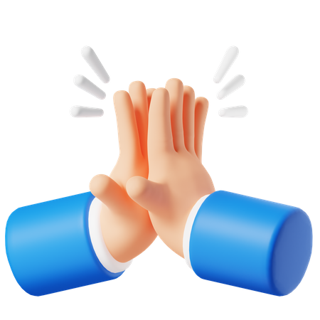 High Five Hand Gesture  3D Icon