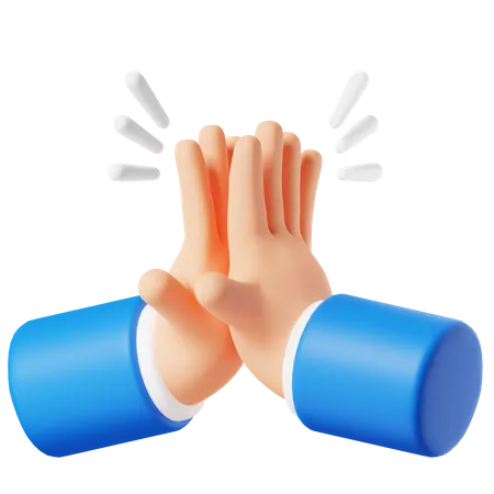 High Five Hand Gesture  3D Icon