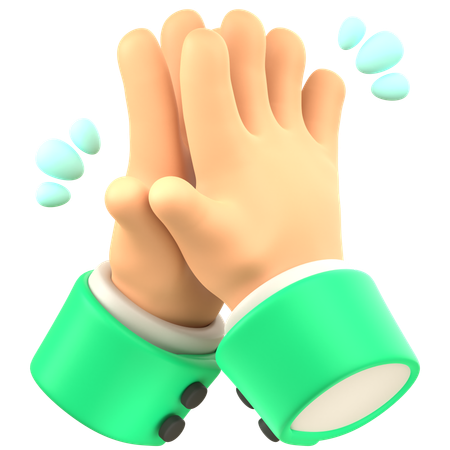 High Five Hand Gesture  3D Icon