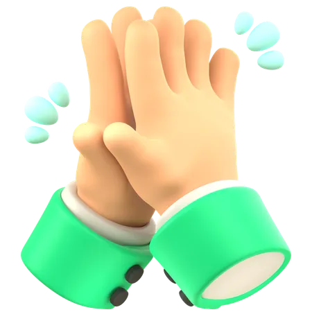 High Five Hand Gesture  3D Icon