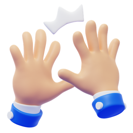 High Five Hand Gesture  3D Icon