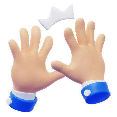 High Five Hand Gesture  3D Icon