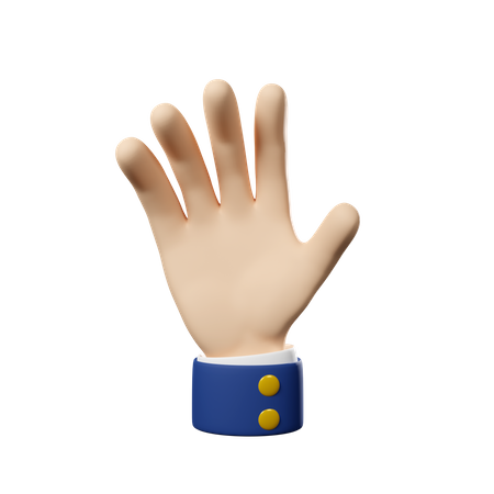 High Five Hand Gesture  3D Icon