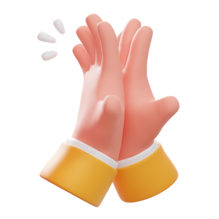 High Five Hand Gesture  3D Icon