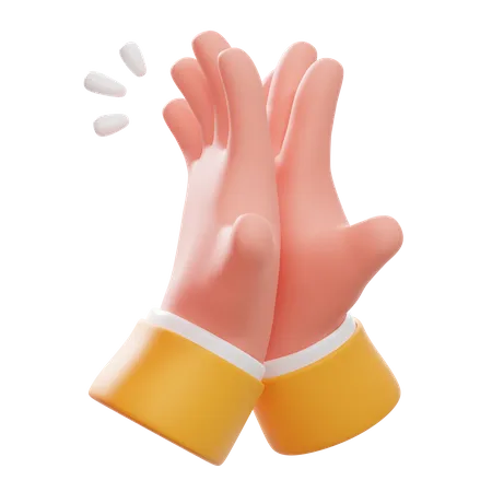 High Five Hand Gesture  3D Icon