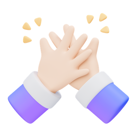 High Five Hand Gesture  3D Icon