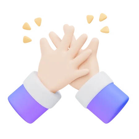 High Five Hand Gesture  3D Icon