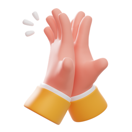 High Five Hand Gesture  3D Icon