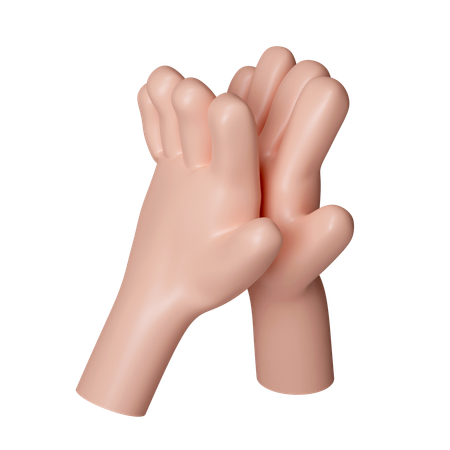 High five Hand Gesture  3D Icon