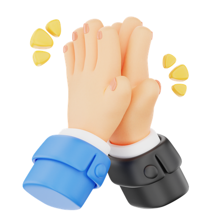 High Five Hand Gesture  3D Icon