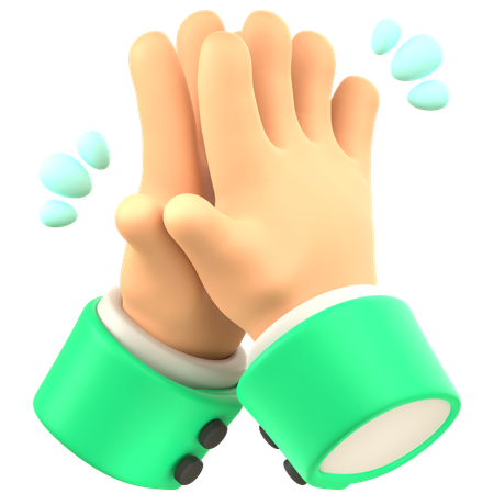 High Five Hand Gesture  3D Icon