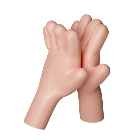 High five Hand Gesture  3D Icon