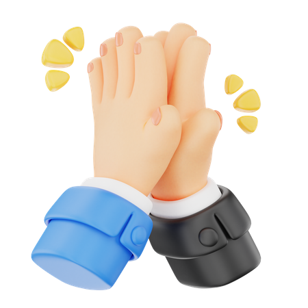High Five Hand Gesture  3D Icon