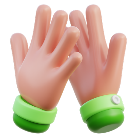 High Five-Geste mit der Hand  3D Icon