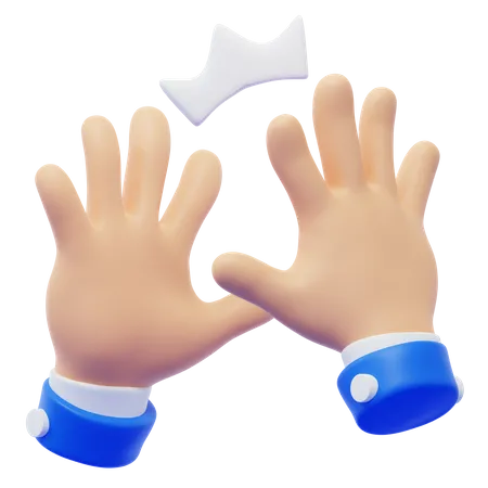 High Five-Geste mit der Hand  3D Icon