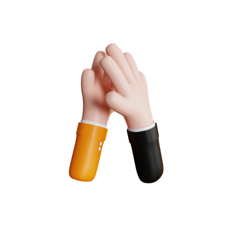 High Five-Geste mit der Hand  3D Icon