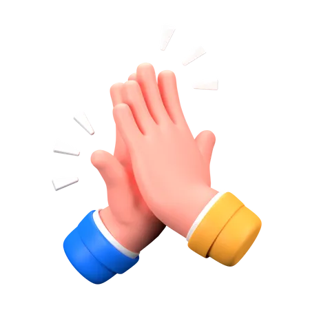 High Five-Geste mit der Hand  3D Icon